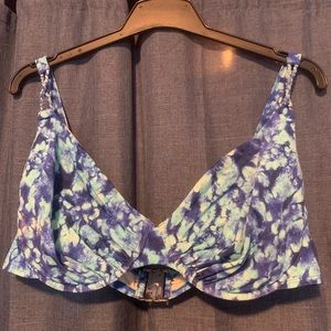 Swimsuits 4 All 20W underwire blue bikini top